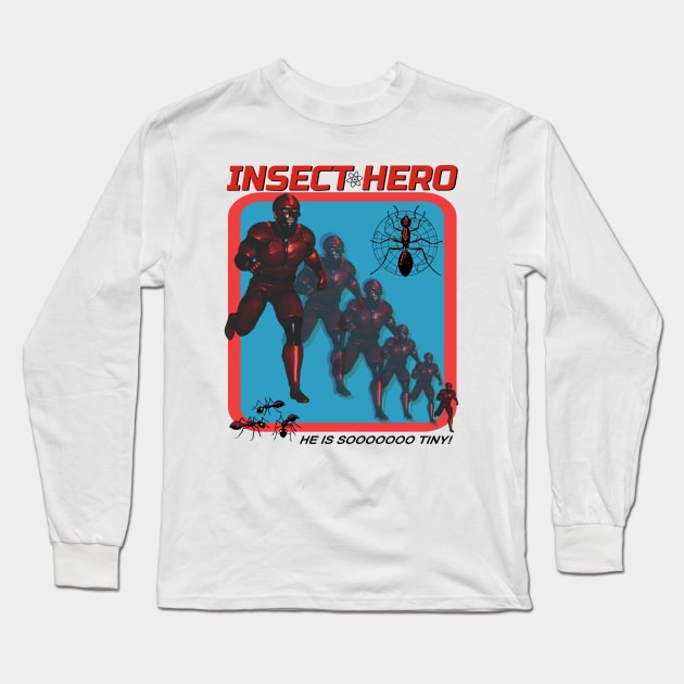 INSECT HERO Parody Retro Off Brand Boot Super Hero Funny Knock Off Long Sleeve T-Shirt by blueversion